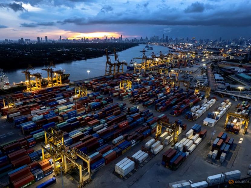 A view of Bangkok's port along Chao Phraya River is photographed during sunset in Bangkok, Thailand, July 19, 2022. REUTERS/Athit Perawongmetha A view of Bangkok's port along Chao Phraya River is photographed during sunset in Bangkok, Thailand, July 19, 2022. REUTERS/Athit Perawongmetha