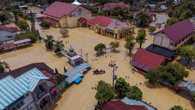 印尼过去数日连降暴雨 导致多处淹水
