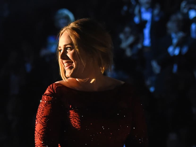 Adele performs at the Grammy Awards 2016. Photo: AFP