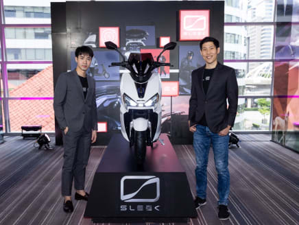 Mr Ong Zhang Quan (right) with Sleek EV co-founder Ben Tun. 