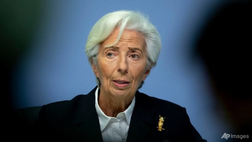 ECB's Lagarde sees ebbing risks to eurozone, vows climate action ECB's Lagarde sees ebbing risks to eurozone, vows climate action