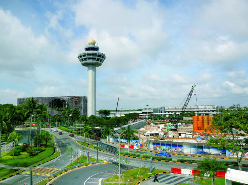 Land development works for Changi East development includes a three-runway system and airport’s Terminal 5, which has gone to its next phase of ground improvement works. TODAY file photo