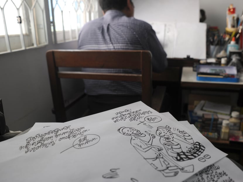 Myanmar cartoonists sharpen pencils as satire makes a comeback