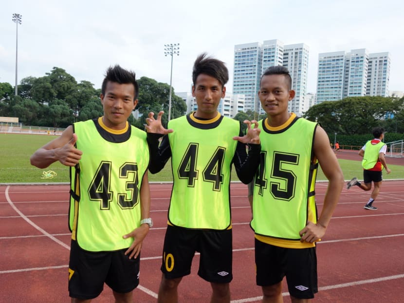 Myanmar footballers (from left) Aung Kyaw Naing, Nanda Lin Kyaw Chit and Kyaw Zayar Win. The S.League could look to nations such as Myanmar to uncover new talent for Singapore clubs. Photo: Balestier Khalsa Facebook