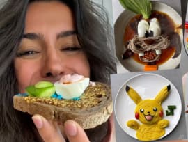 Mum turns kids’ meals into elaborate cartoon art
