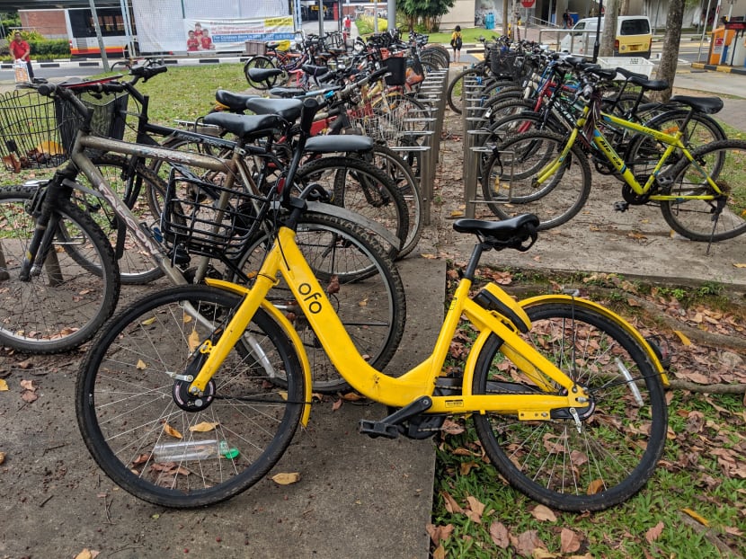 A file photo of an Ofo bicycle. The bike-sharing firm is now no longer in operation in Singapore.