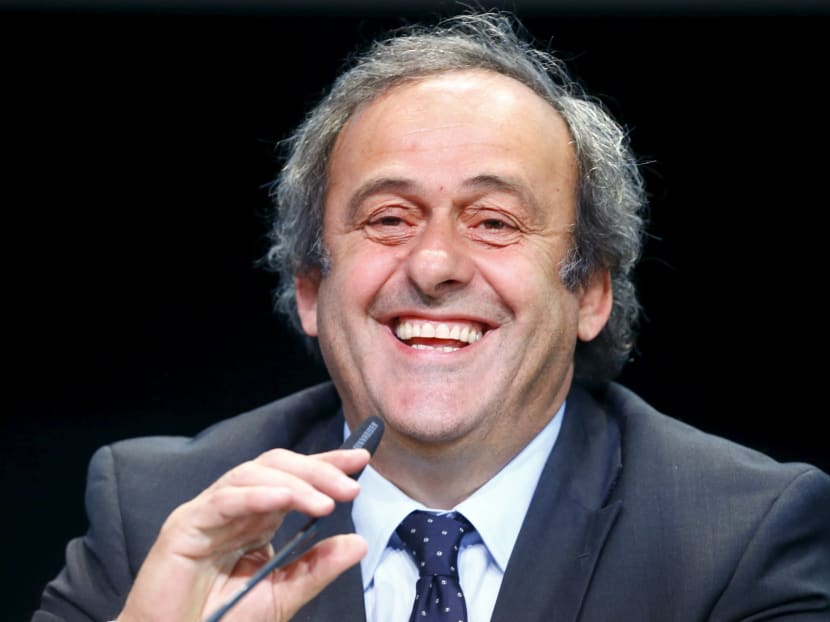 UEFA President Michel Platini addresses a news conference after a UEFA meeting in Zurich, Switzerland. Photo: Reuters
