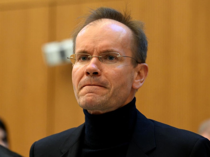 Former Wirecard chief executive officer Markus Braun waits in a courtroom at the District Court in Munich, southern Germany on Dec 8, 2022 for the start of his trial on charges of commercial gang fraud, breach of trust, market manipulation and accounting manipulation. 