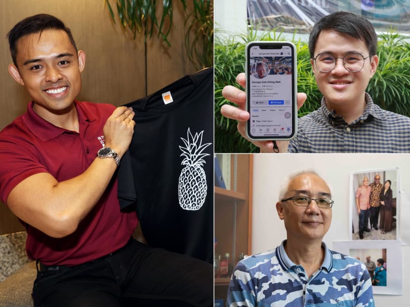 (Clockwise from left) Dr Luqman Akasyah, Mr Goh Seng Ann and Mr Cheah Kok Keong. Dr Luqman and Mr Cheah volunteered to help in the campaign of Mr Tharman Shanmugaratnam while Mr Goh helped businessman George Goh, whose campaign was cut short after he was found to be ineligible to run for president.