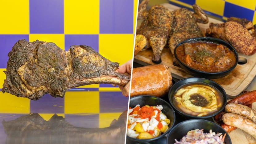 Hawker Stall Sells Atas Wood-Fired Meat Platter With Tomahawk Steak For Festive Season Hawker Stall Sells Atas Wood-Fired Meat Platter With Tomahawk Steak For Festive Season