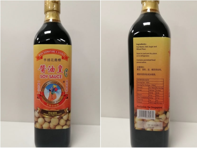 Importer Heng Yoon Trading has been ordered to recall a batch of Hand Flower Brand soy sauce (pictured) as a precautionary measure.