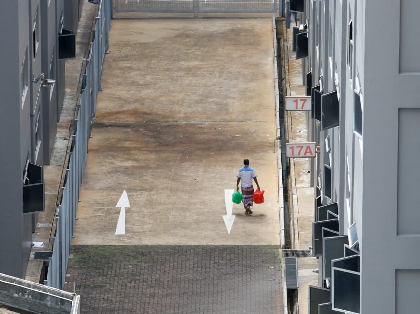 On Apr 21, all migrant workers living in dormitories were told to stop work and were not allowed to move in and out of their dormitories until May 4. The restriction on daily movement was later extended until June 1. On Apr 21, all migrant workers living in dormitories were told to stop work and were not allowed to move in and out of their dormitories until May 4. The restriction on daily movement was later extended until June 1.