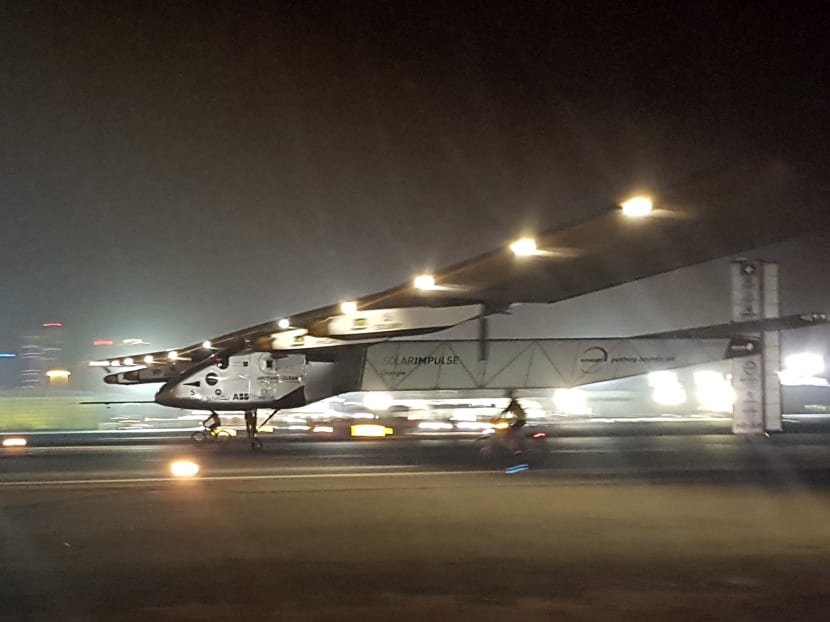 The world’s first round-the-world solar-powered flight has landed in Abu Dhabi, where it first took off on an epic 40,000km journey. Photo: AP