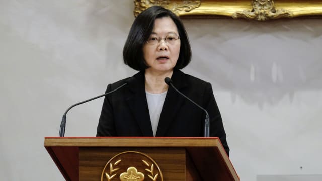 寻求连任的台湾总统蔡英文表明不接受“一国两制”