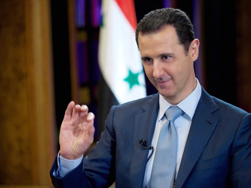 In this Feb 10, 2015, file photo released by the Syrian official news agency SANA, Syrian President Bashar Assad gestures during an interview with the BBC in Damascus, Syria. Photo: SANA via AP