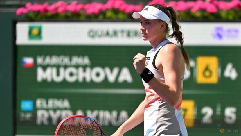 Rybakina outlasts Muchova to reach Indian Wells semis