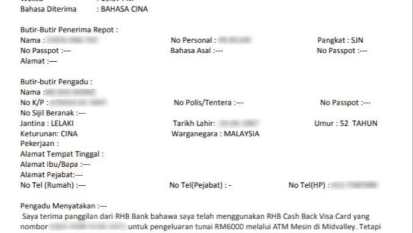 Police Warn Of New Scam Involving Fake Malaysian Officer Cna