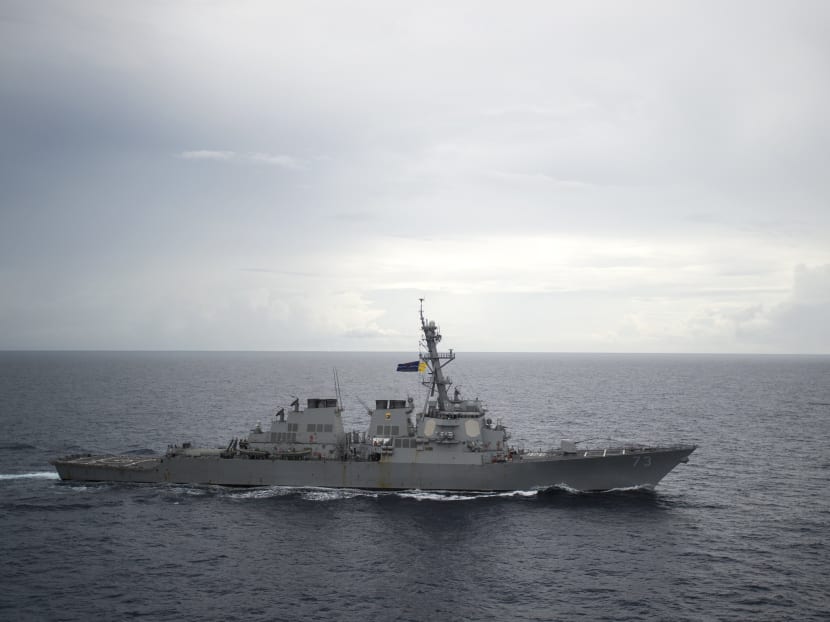 Guided-missile destroyer USS Decatur (DDG 73) operates in the South China Sea as part of the Bonhomme Richard Expeditionary Strike Group (ESG) in the South China Sea on October 13, 2016. Photo: U.S. Navy/Handout via Reuters