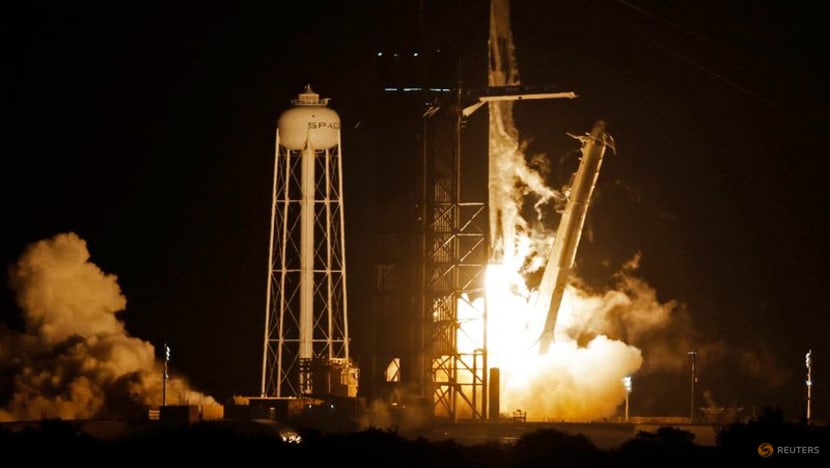 NASA, SpaceX launch 4 more astronauts into orbit on flight to space station NASA, SpaceX launch 4 more astronauts into orbit on flight to space station