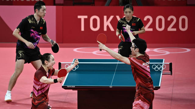 日本乒乓混双组合大逆转 爆冷击败中国队摘金