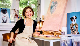 Jeanette Aw’s makeup artist, Elain Lim, creates paintings from expired makeup