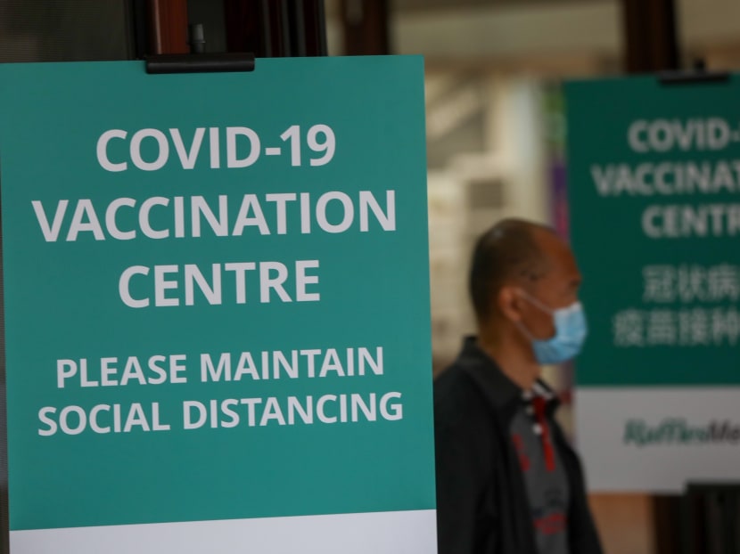 The Covid-19 vaccination centre at Tanjong Pagar Community Centre in Singapore on Jan 27, 2021. The Covid-19 vaccination centre at Tanjong Pagar Community Centre in Singapore on Jan 27, 2021.