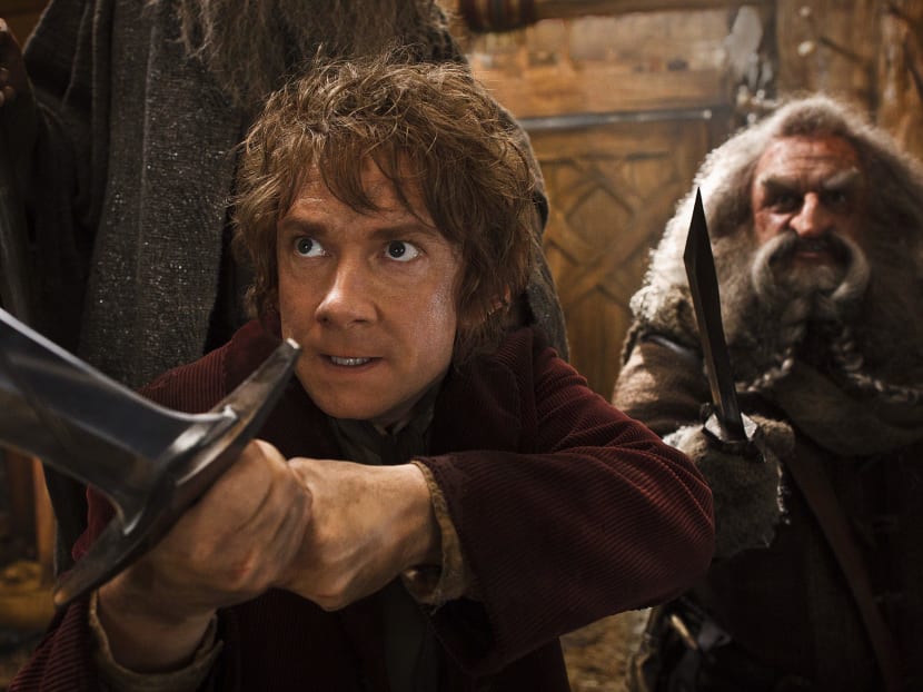 This image shows Martin Freeman, left, and John Callen in a scene from The Hobbit: The Desolation of Smaug. Photo: AP/Warner Bros Pictures