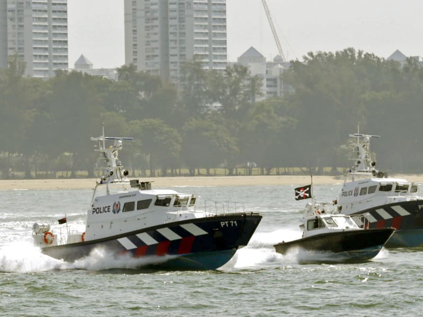 Patrol Interdiction Boats on display at East Coast Park on July 21, 2015. The boats can reach speeds exceeding 80kmh. Photo: Wee Teck Hian