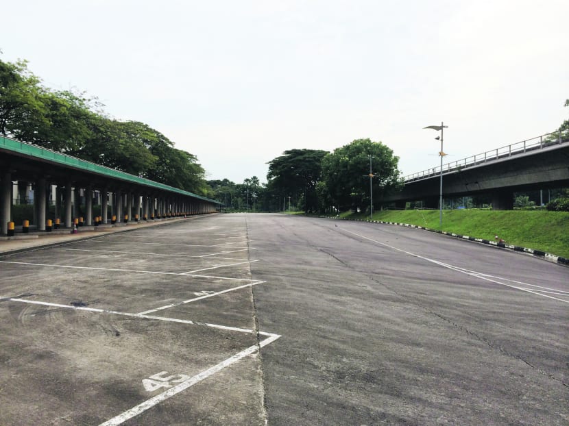 The coach bay at the Singapore Turf Club will be converted to a karting site. 
Photo: IAN DE COTTA