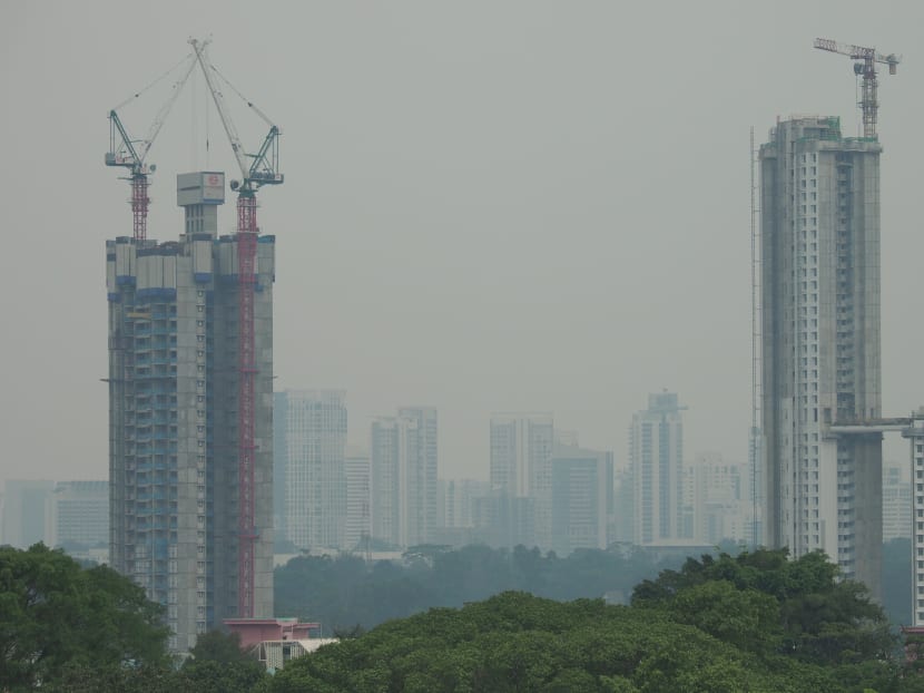 The hazy conditions caused by an “accumulation of particulate matter” as seen at around 12.20pm on Nov 13, 2019. The hazy conditions caused by an “accumulation of particulate matter” as seen at around 12.20pm on Nov 13, 2019.
