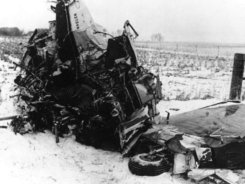 Photo of the aviation accident known as "The Day the Music Died", that occurred on February 3, 1959, near Clear Lake, Iowa. Photo: Public Domain/Civil Aeronautics Board