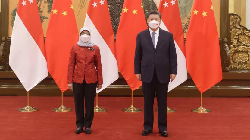 Singapore President Halimah Yacob congratulates China President Xi Jinping on successful hosting of Beijing Winter Olympics Singapore President Halimah Yacob congratulates China President Xi Jinping on successful hosting of Beijing Winter Olympics