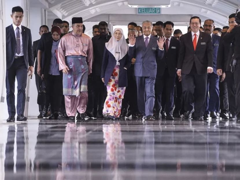 Malaysian prime minster Tun Dr Mahathir Mohamad, the country's deputy prime minister Datuk Seri Dr Wan Azizah Wan Ismail and finance minister Lim Guan Eng arrive in Parliament for the tabling of Budget 2020 on October 11, 2019. Malaysian prime minster Tun Dr Mahathir Mohamad, the country's deputy prime minister Datuk Seri Dr Wan Azizah Wan Ismail and finance minister Lim Guan Eng arrive in Parliament for the tabling of Budget 2020 on October 11, 2019.