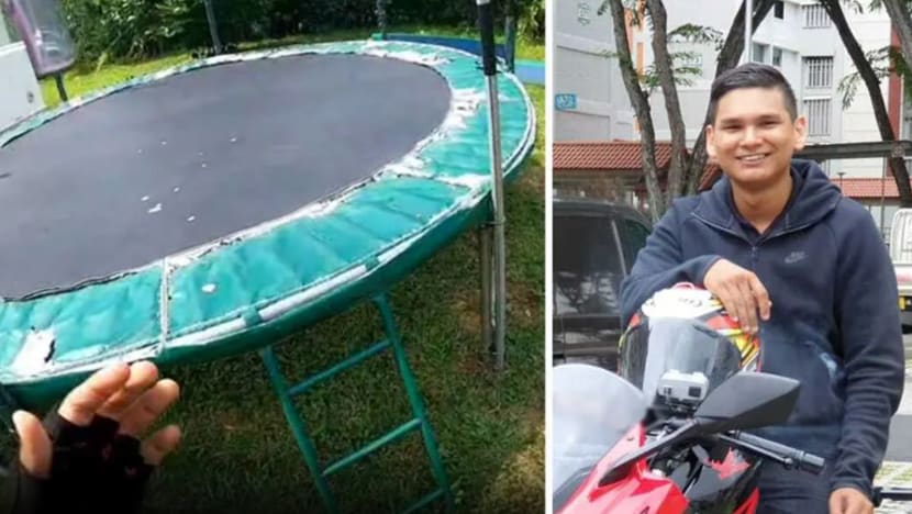 'Saya ingatkan beliau pasti akan katakan tidak': penghantar makanan GrabFood yang lompat atas trampolin