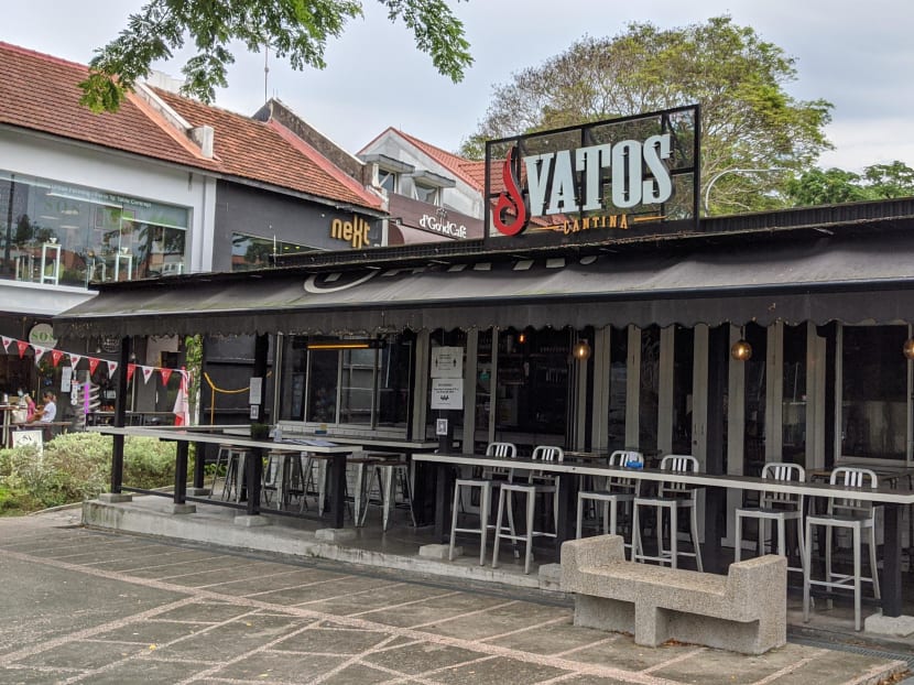 Vatos Cantina in Holland Village is one a number of food and beverage outlets that reported that customers are breaching safe distancing rules. Vatos Cantina in Holland Village is one a number of food and beverage outlets that reported that customers are breaching safe distancing rules.