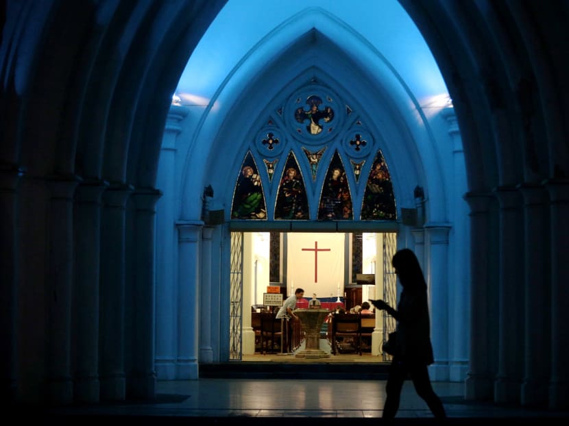 A view of St Andrew's Cathedral. The church is one of 12 religious organisations here that will be allowed to accommodate up to 100 people at a time for congregational and other worship services from Aug 7, 2020 onwards.