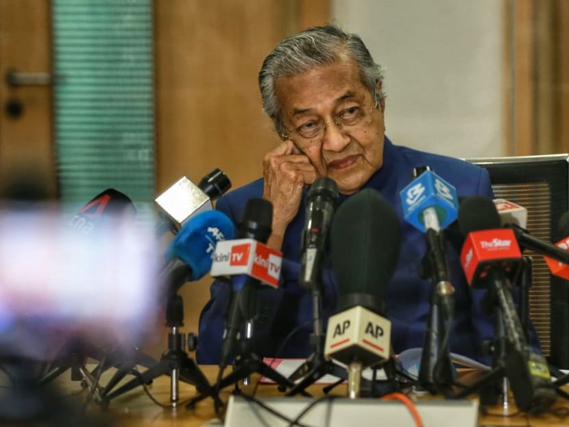 Former Malaysian Prime Minister Mahathir Mohamad speaks to reporters during a press conference at Yayasan Al Bukhary in Kuala Lumpur on Aug 7, 2020.
