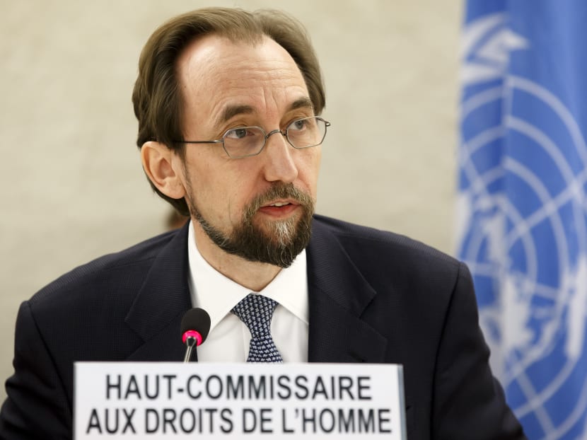 UN High Commissioner for Human Rights, Jordan's Zeid Ra'ad Zeid Al-Hussein, addresses his statement during the 23rd special session of the Human Rights Council on Boko Haram, at the European headquarters of the United Nations in Geneva, Switzerland on Wednesday, April 1, 2015. Photo: AP