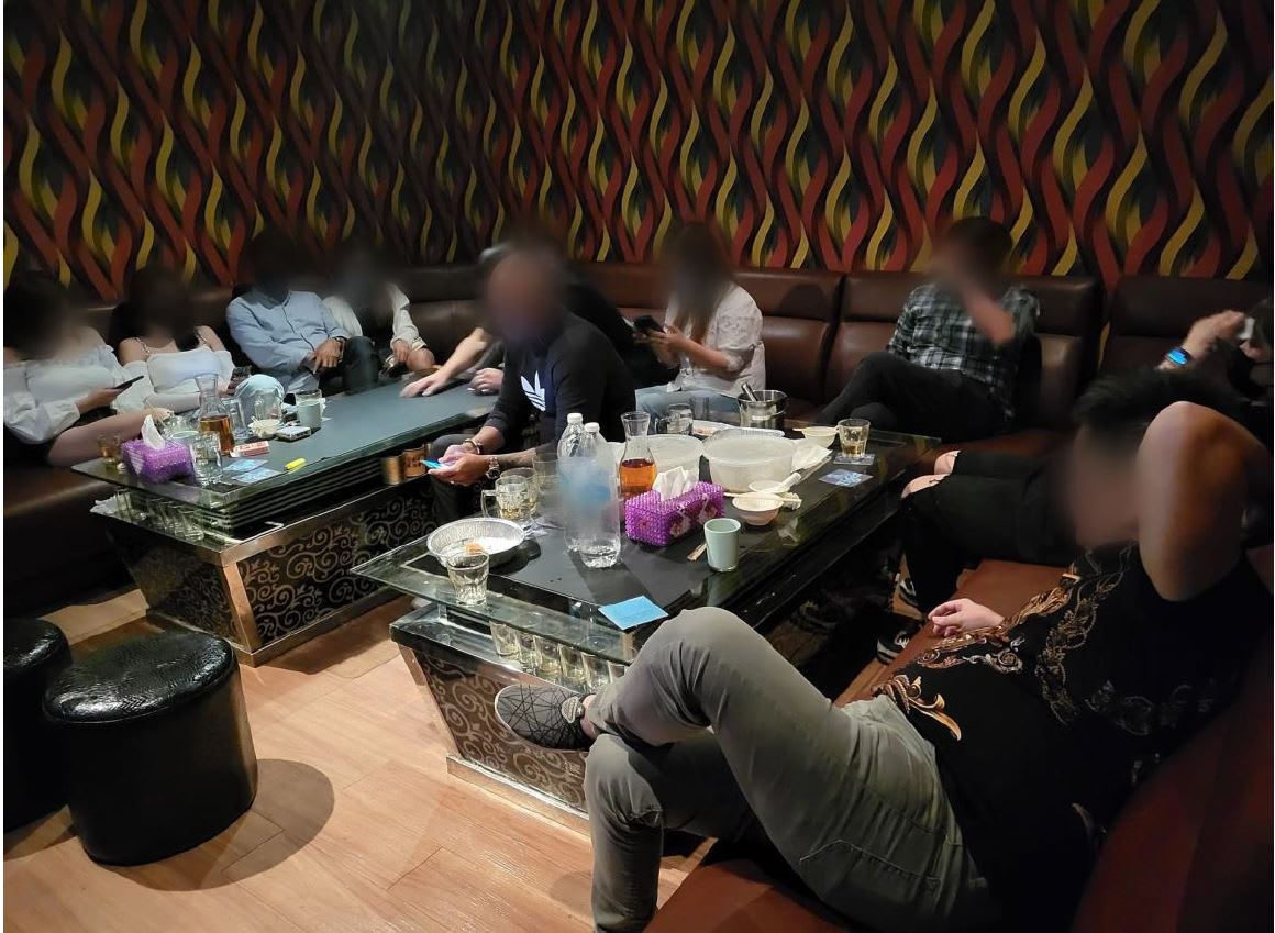 A "Ktv-concept" establishment was found hidden behind a concealed door at a food and beverage outlet in Little India. A "Ktv-concept" establishment was found hidden behind a concealed door at a food and beverage outlet in Little India.