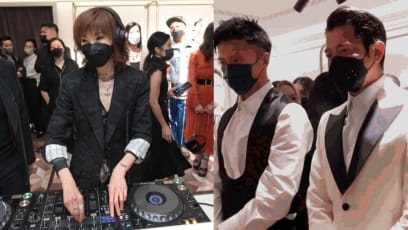 Maggie Cheung Makes Rare Public Appearance As Guest DJ For An Event In HK; Aaron Kwok And Nicholas Tse Groove From The Sidelines