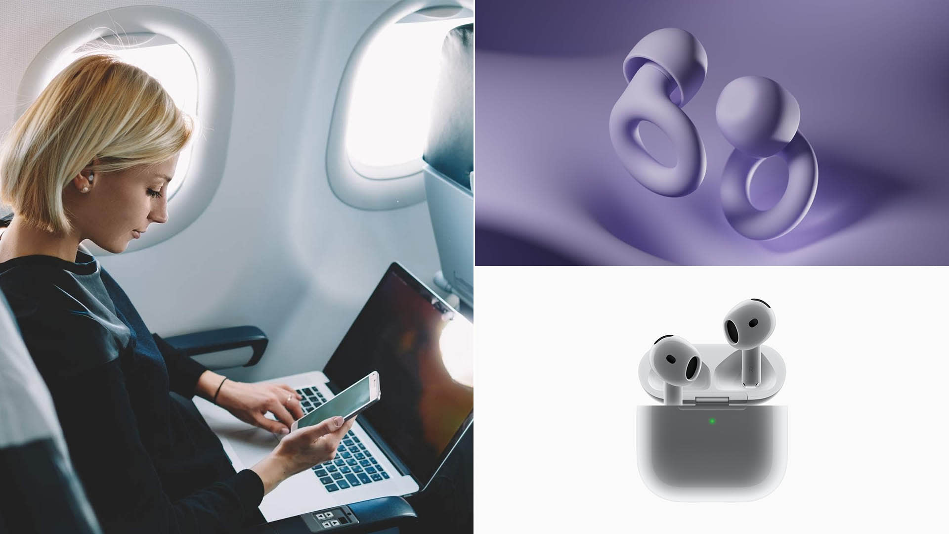 Noise cancelling earbuds for airplane travel outlet