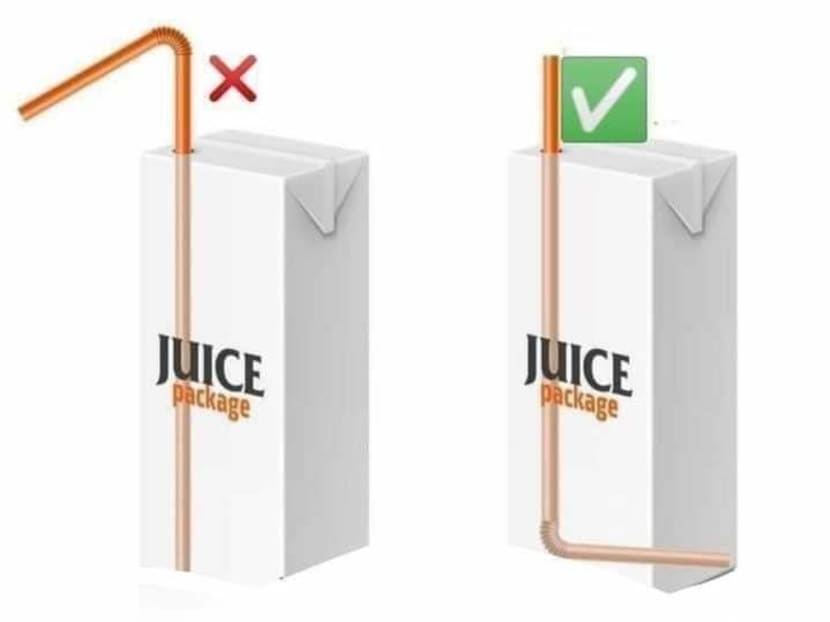 Social media users are up in arms over this viral graphic, which claims that we've been using the bendy drink carton straw all wrong.