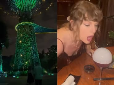 Taylor Swift shows off trips to Singapore's Gardens by the Bay and Koma restaurant in YouTube Shorts video