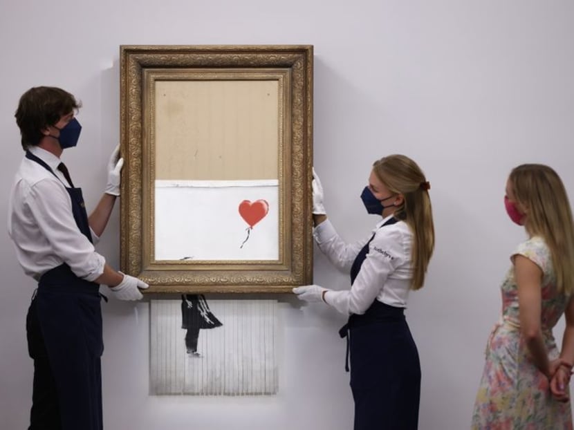 Three years on, shredded Banksy artwork returns to auction Three years on, shredded Banksy artwork returns to auction