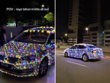 Ms Nur Aliah from Kuala Lumpur, Malaysia, strung festive lights all over her car in anticipation of Hari Raya Puasa. A video of her driving the lit-up car on the road went viral on TikTok, garnering 1.2 million views.