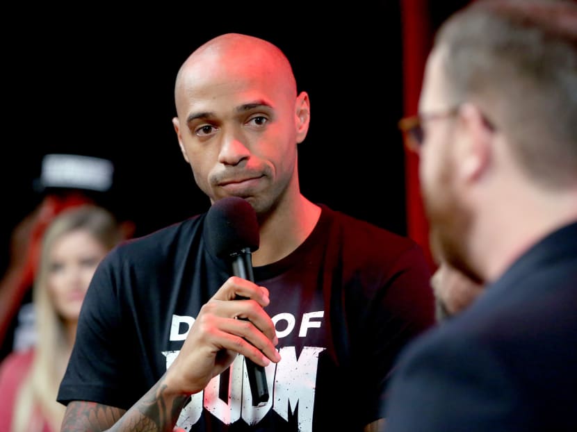Thierry Henry (lef) is said to be giving the Arsenal job a miss, preferring to be a sports pundit for Sky instead. Photo: AFP