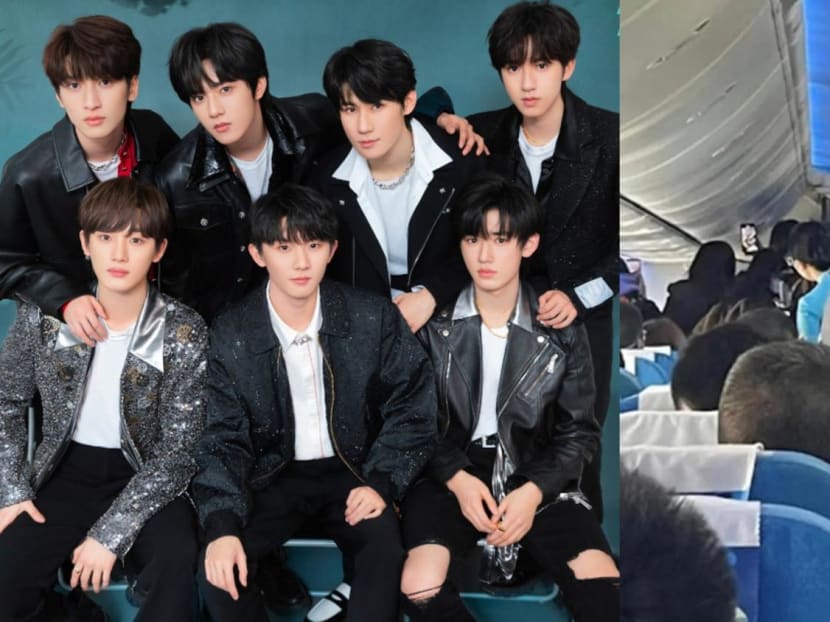 Fans Of Chinese Boyband TNT Likened To Zombies After Rushing Into Plane Cabin Where The Boys Were Seated... While The Plane Was Still Moving