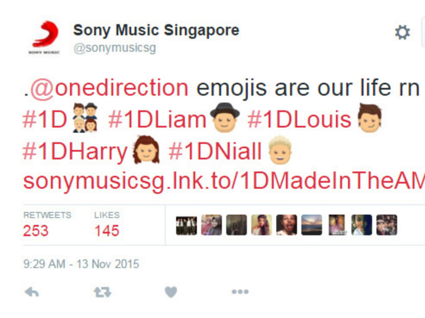 Fans compete to win Singapore its own One Direction Twitter emoji