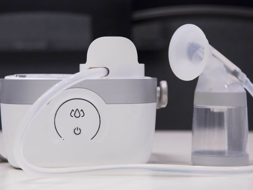 This Tuesday, June 7, 2016, photo shows Naya Health's Smart Pump, in New York. A growing number of startups want to make the breast pump more mother-friendly, using soft silicone parts or keeping their noise level down to make it easier for them to work and pump simultaneously. Photo: AP