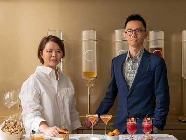 The couple serving chwee kueh, laksa and teh tarik in their Taipei cafe
